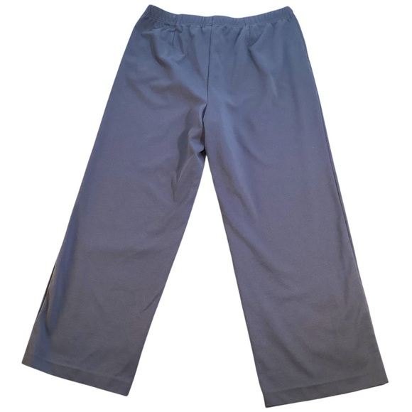 J. Jill Stretch Knit Pull On Straight Leg Pleat Pants, Slate Blue Large 236221 - Picture 7 of 12